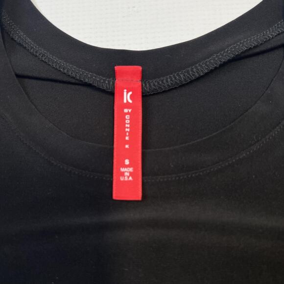 IC by Connie K Top Pants Set Womens Small Black Ruffle Sleeve Mesh Details USA - Picture 4 of 16